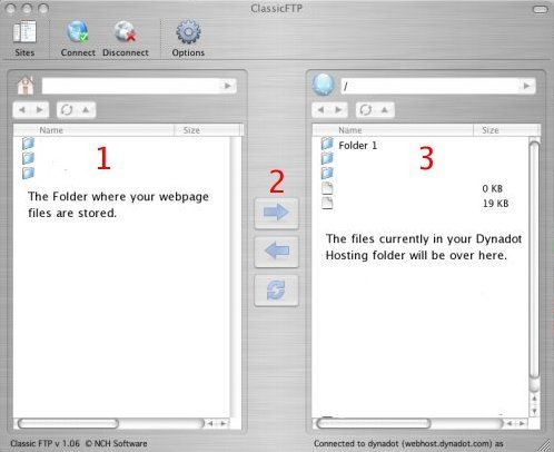 ClassicFTP client navigation