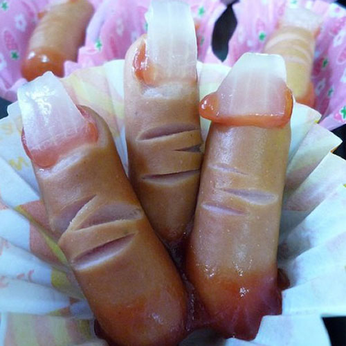 Friday Five: Frightening Finger Foods for Halloween - hot dog fingers