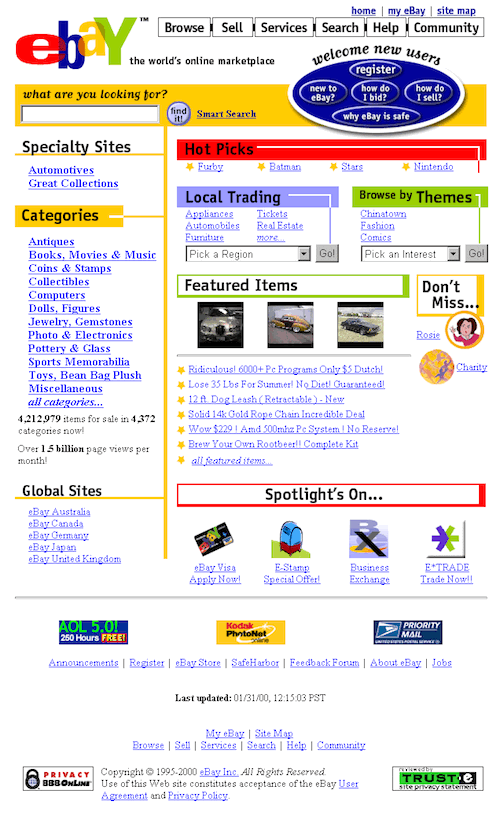 .COM 30th Anniversary - .COM Domain Sale - Old Ebay Website