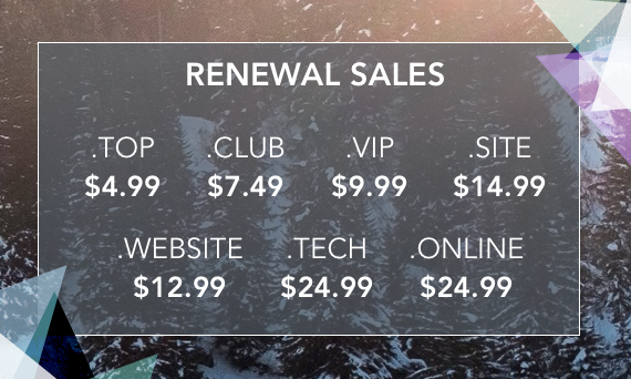 Renew Your Domain on Sale!