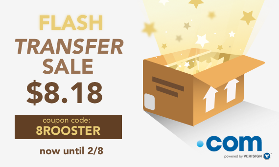 Transfer Your .COM for Just $8.18