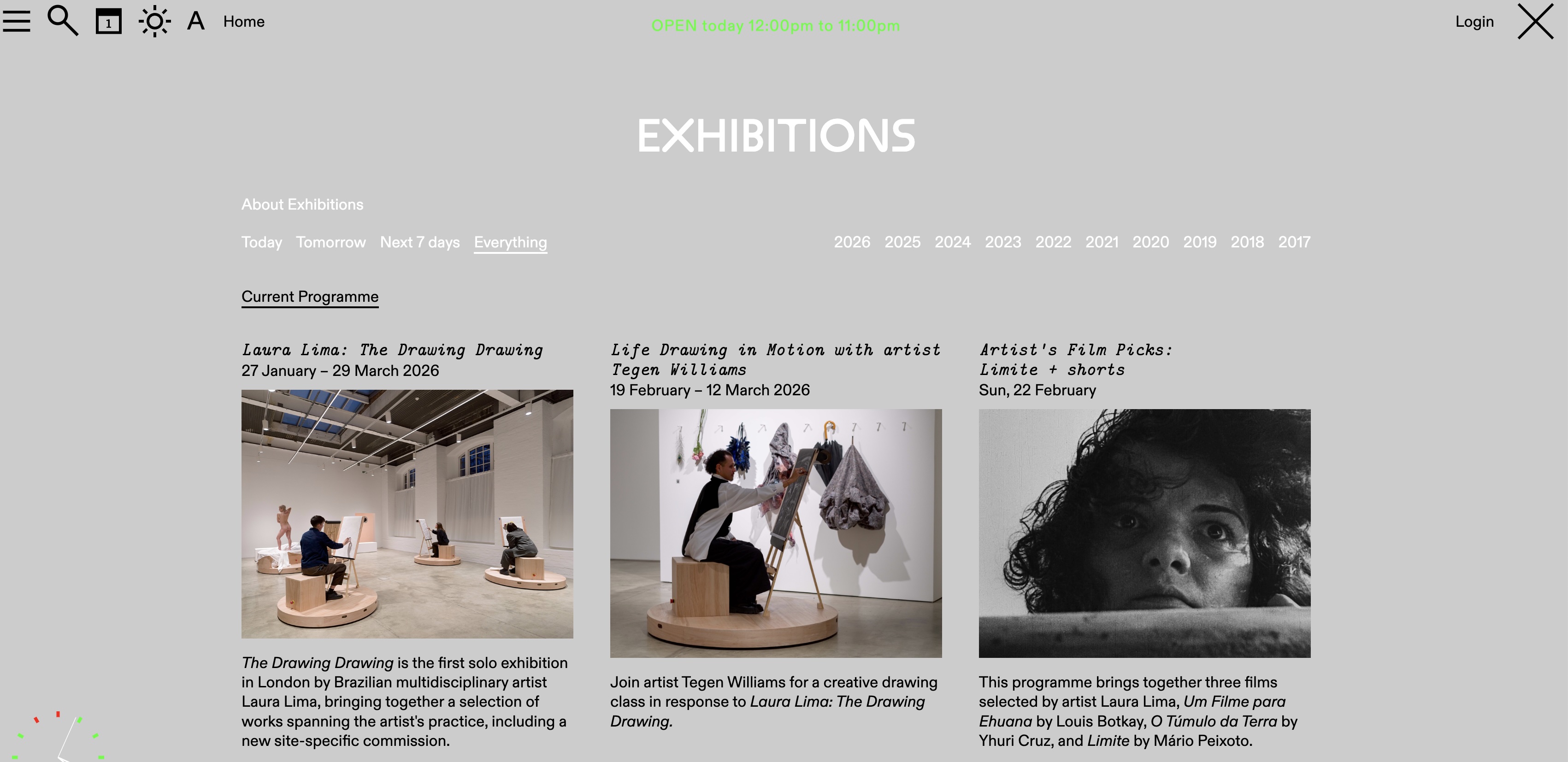 A screenshot showing a website ica.art page design and domain name choice