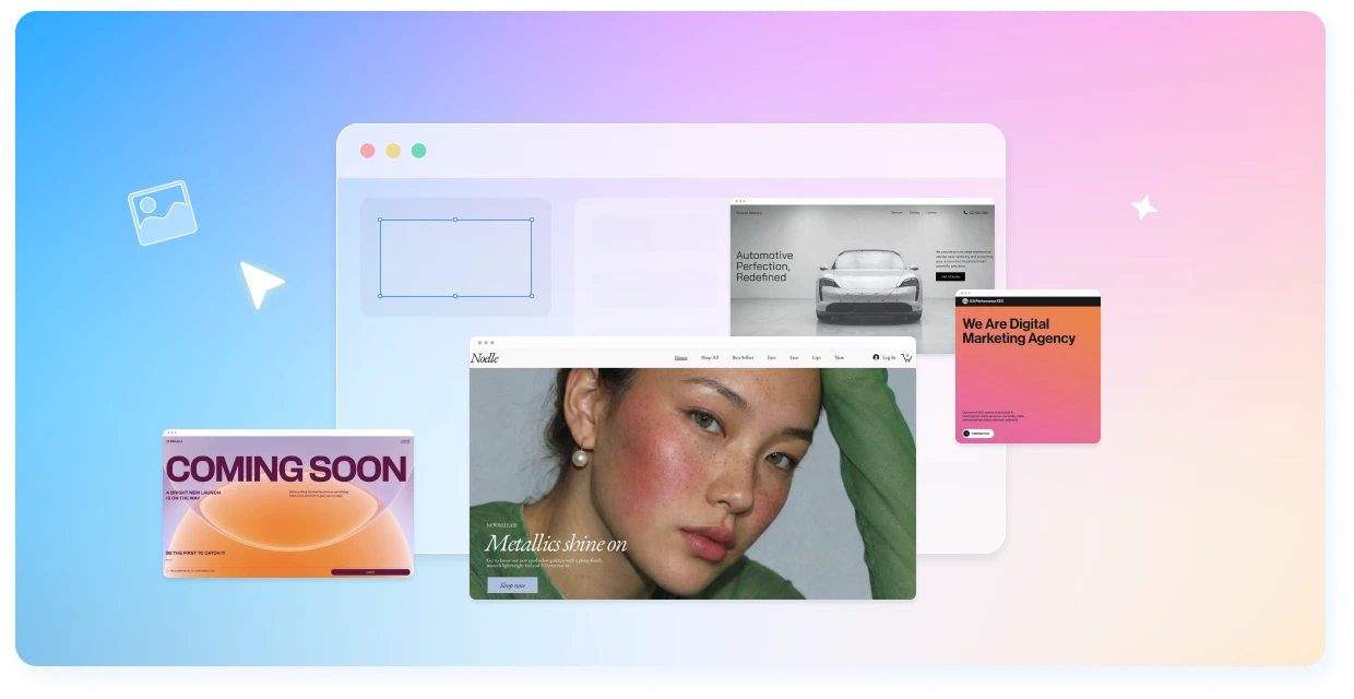 image showing website designs