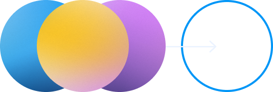 circles moving backwards to signify returning a domain