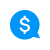 chat bubble with dollar sign icon