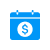 calendar with dollar sign icon