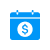 calendar with dollar sign icon