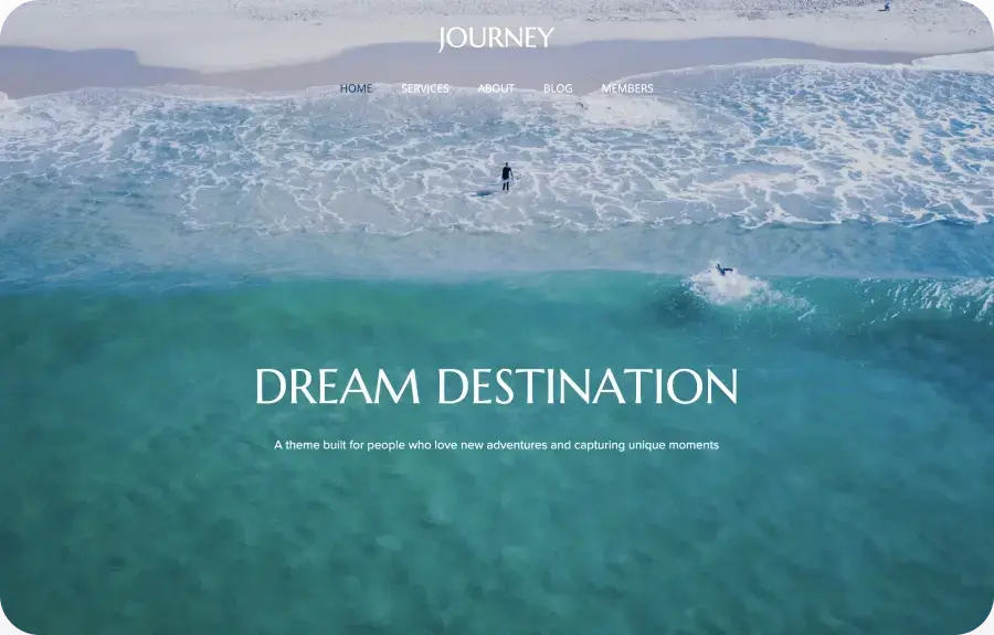website template with a beautiful full screen beach for hotels and resorts